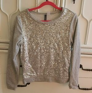 Cute grey sequin shirt